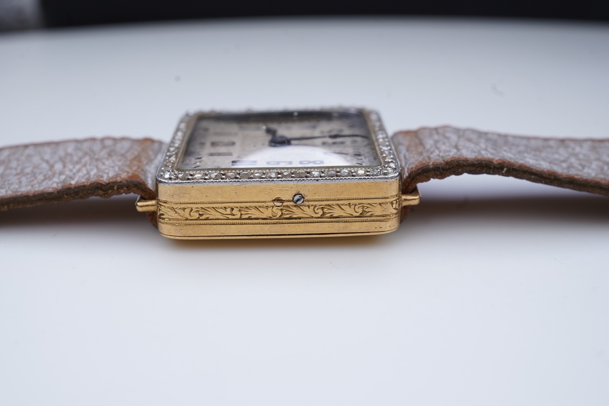 A lady's Art Deco diamond cocktail watch, circa 1919